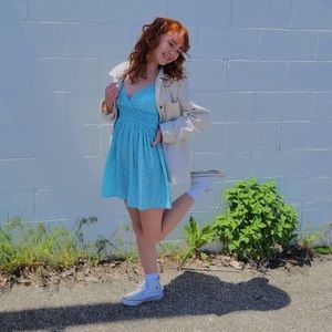 Blue Floral Aeropostal Mini Dress